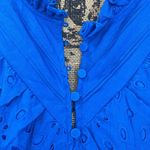 PRETTYGARDEN  Blue Eyelet Top Photo 1