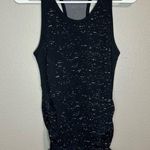 Athleta  Speed light black speckled ruched athletic racerback tank top size XS Photo 2