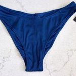 EXPRESS | Dark Blue High Cut Ribbed Bikini Bottoms Photo 0