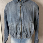 ZARA  ZW Collection Denim Bomber Jacket, S Photo 0