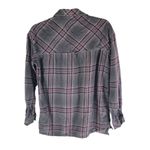 Pull & Bear  Womens Flannel Shirt Button Down Cotton Plaid Gray Red Size S Photo 1