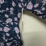 Tuckernuck Hyacinth House Navy & Blush Abstract Floral Rosalind Ruffle Midi Dress Sz L Photo 3