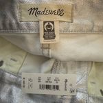 Madewell The 90s Straight Denim Jean Women's 29 Silver Foil Metallic Rigid NWT Photo 13
