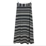 Dress Barn Roz & Ali Maxi Skirt A Line Black Cream Stripes Women's Size Small Photo 2