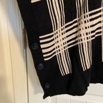 Dress Barn NWOT women’s black tan plaid button soft knit poncho sweater large/XL Photo 1