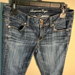 American Eagle  Outfitters Blue Ankle Cropped Denim Jeans Stretch Artist SZ 8 Y2K Photo 6