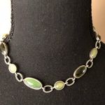 Silver plated with Faux Jade w/ different shades of green Photo 0