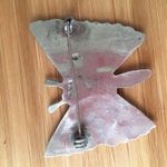 Women's Vintage Pin Brooch Silver Tone Butterfly Has Mark Abalone Alpaca Photo 5