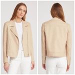 Cuyana Women's Linen Moto in‎ Cream Jacket Size Large Tan Photo 1