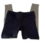 Alo Yoga  7/8 Player Leggings M Black Olive Green Striped Mesh Activewear Women Photo 5