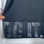 Nike  Dri-Fit Boxy Sweater Black JUST DO IT Ribbed Sweatshirt Size XL EUC #3530 Photo 4