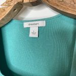Pastel Green Square Neck Short Sleeve Sweater Fine Knit Sz Large Photo 6