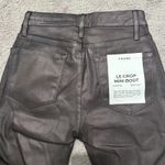 frame denim Frame Le Crop Mini Boot Jeans 26 Flare Metallic Coated Preppy Chic Mahogany Photo 9