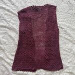 Connections NYC Vintage Burgundy "Free Size" Crocheted Vest Red Size undefined Photo 4