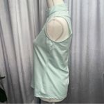 Adidas  Womens Activewear Tank Tee 3/4 Zip Sleeveless Logo-Mint Green Size Small Photo 1