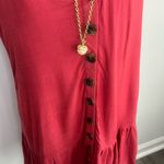 Everkaki, Buttoned Down Dress, Woman, Size L, Color‎ Red, Casual Red Size L Photo 5