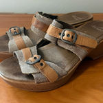 Dansko  Jessie Sand Lizard Wedge‎ Sandals Double Strap Buckle 9700032279 Size 40 Photo 0