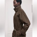 ZARA NWT Collection Long Brown Belted Jumpsuit Flight Suit Coveralls Romper S Photo 12