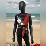 Sanctuary
Plunge Tie Front One-piece Swimsuit In Multi Black Photo 3