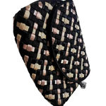 Americana by sharif makeup bag NWT woven with mirror Black Photo 1