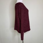Forever 21 Burgundy Textured Scoop Neck Sweater Medium Photo 3