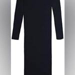 ZARA Asymmetrical Shoulder Knit Bodycon Fitted Midi Dress in Black Size M NWT Photo 3