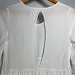 Sadie & Sage Anthropologie White Babydoll Ruffle Top Cutout Lace Cottagecore S Photo 4