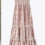 o.p.t Women’s Daphne Square Neck Smocked Maxi Dress Tiered Multicolor Floral M White Size M Photo 1