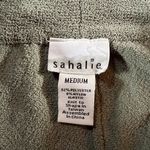 Sahalie Womens Medium Sage Green Terry Knit Lounge Pants Pull Photo 2