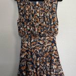 Anthropologie Daily Practice by Cinched Knit Mini Dress Blue Floral XSP Photo 1