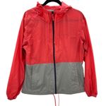 Columbia  Rockwell Falls Lightweight Hooded Windbreaker Jacket Coral Gray Size M Photo 0