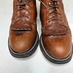 Ariat Women’s Kiltie Lace Up Brown Leather Roper Ankle Work Boots 6 Photo 4