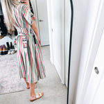 House of Harlow 1960 X REVOLVE Multicolor Striped Button Front Midi Dress Photo 1