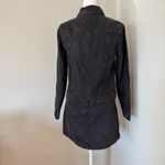ZARA  The Zoe Denim Dress Washed Black NWT Size Small Mini Shirtdres Long Sleeve Photo 7