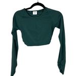 Gymshark Whitney Simmons Green Long Sleeve Open Back Crop Top Size XS Photo 2