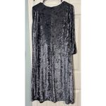 Bella Flore Cobalt Blue Crushed Velvet Look Long Sleeve Dress, Bell Sleeve, 1X Photo 5