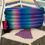 Think Royln Front Zip Wallet Rainbow Crossbody Bank Street XL Purple Photo 2