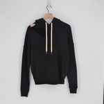 N:Philanthrophy Fran Hoodie Sweatshirt Cutout Cotton French Terry Black Womens S Photo 2