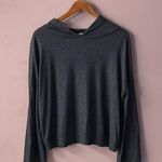 Caution to the Wind Dark Gray Flared Sleeve Boxy Fit Hoodie Size M EUC Photo 8