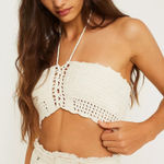 Urban Outfitters ‎ Crochet Bandeau tube Top cream size small Photo 0