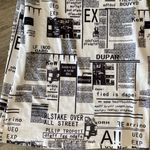 SheIn Newspaper print bodycon fitted mini dress white black Small Photo 4