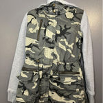 Forever 21  Jacket Womens Small Camo Anorak Parka Gray Hoodie Utility Drawstring Photo 0