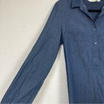 Max Studio  Chambray Long Sleeve Mini Dress Womens L Swiss Coastal Cowboy Denim Photo 6