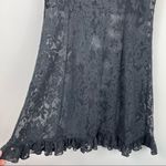 Victoria's Secret Victoria’s Secret Black Floral Lace Slip Dress Medium Ruffle Hem Sexy Lingerie Photo 10