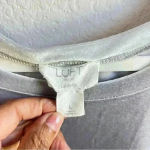Loft ‎ Lounge Women’s Gray Velvet Pullover Top Size L Photo 5