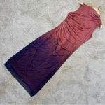 ZARA NWT  Women’s Sleeveless High Neck Ombre Shirred Tulle Midi Bodycon Dress XXL Photo 4