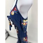 Band of Gypsies Blue Floral Jumpsuit Womens Size Small Photo 7
