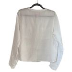 Isaac Mizrahi  Linen Button Down Blouse Photo 4