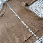 Aerie  Big Hug V-Neck Waffle Sweatshirt in a brown/camel/tan  Oversized Small Photo 8