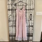 Motherhood Maternity Maternity blush pink crochet detail maxi dress Photo 5